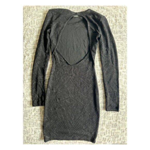 SHORT BACKLESS BLACK DRESS - Picture 2 of 2